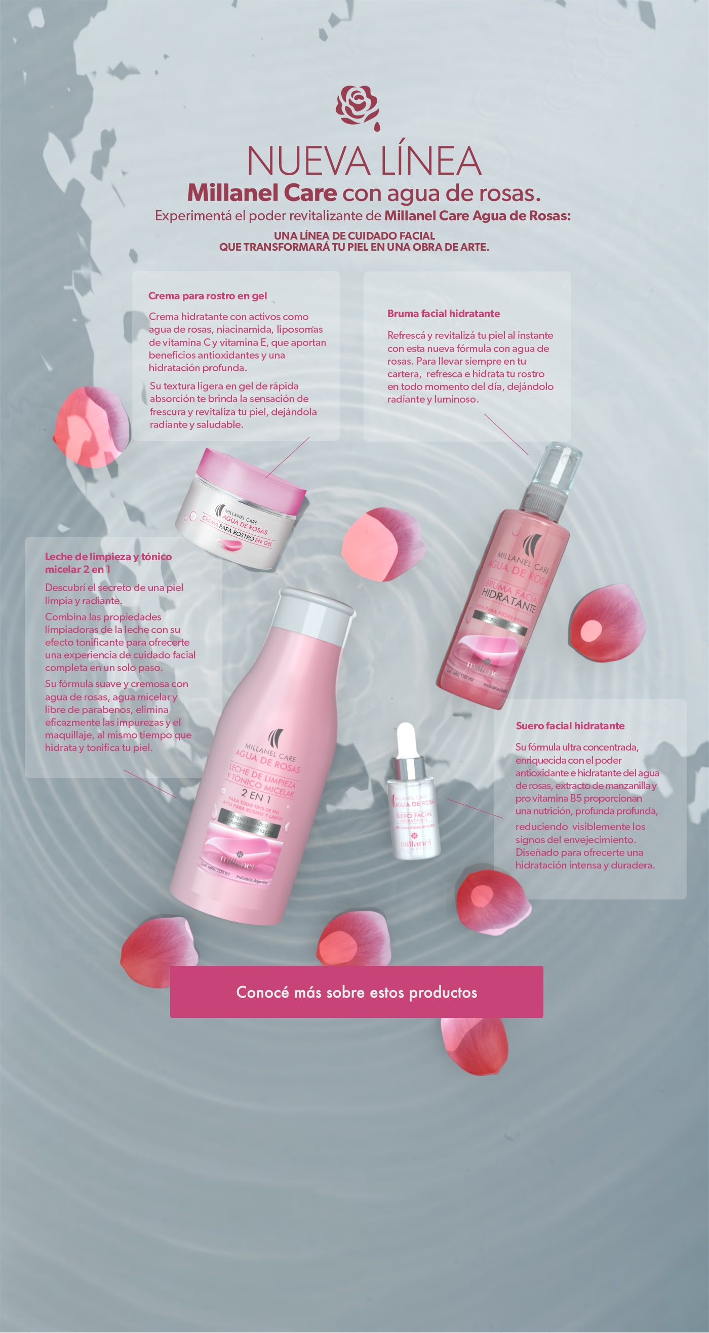 Millanel Care Agua de Rosa